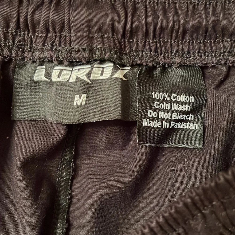 Lordz Blue Tactical Nylon Paneled Cotton Cargo Pants Bottom Zippers Medium